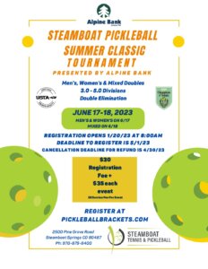 Steamboat Pickleball Summer Classic